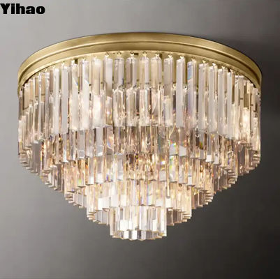 kaufen E12 / Candelabra Art Kristall Moderne Kupferdeckenleuchte AC 85V-265V on-line-Fertigung