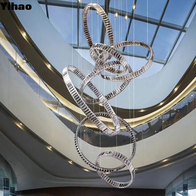 kaufen Hotel Lobby Treppenbeleuchtung Kronleuchter K9 Kronleuchter 110V-240V on-line-Fertigung