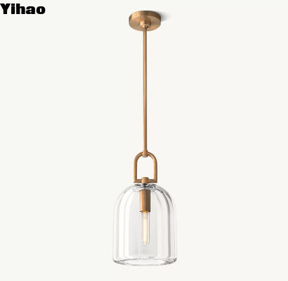 kaufen Zylinderförmig Glas aufgehängter Anhänger Licht Botaniker Cloche Anhänger Kabel on-line-Fertigung