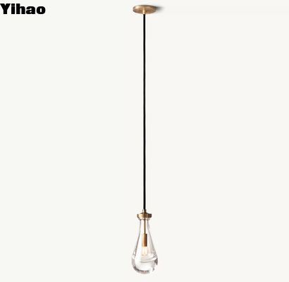 kaufen Nickel / Messing / Bronze Aufgehängte Küche Regenglas Anhänger Beleuchtung on-line-Fertigung