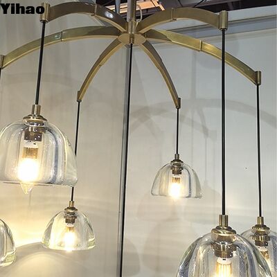 kaufen Handgefertigte Messing- und Kristall-Kronleuchter mit 3500K warmer weißer LED für Luxus-Wohnzimmer on-line-Fertigung