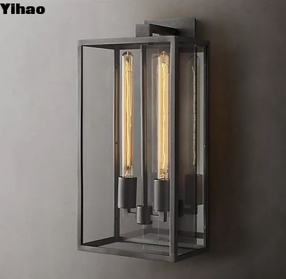 Schwarz und Messing Wandschutz Messing Glas Wandlicht 110V-120V