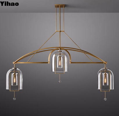 Luxuriöser RH-Kronleuchter Fulcrum Linear-Kronleuchter für das Esszimmer