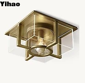Innerer Zylinderschatten Messingdeckenleuchte Flush Mount 40w