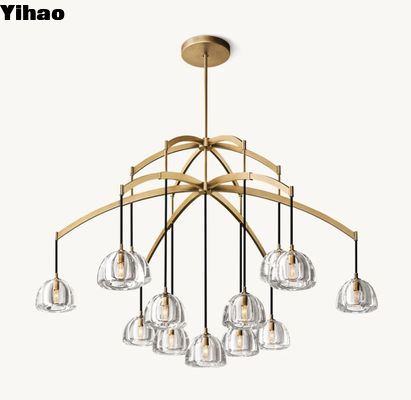 Schlafzimmer Kristall Moderne Hemisphäre Runde Kronleuchter 60W