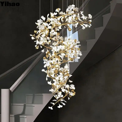Zeitgenössische Treppe an der Decke Gingko Kronleuchter OEM