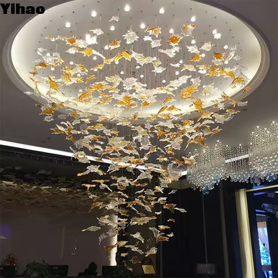 LED-Lichtquelle Kristallglas Projekt Kronleuchter für Lobby