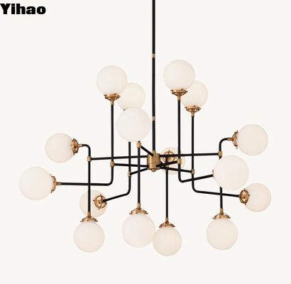 Nickelfiniß Klassische Messing-Kronleuchter mit E27 Glühbirnenkompatibilität und elegantes Design