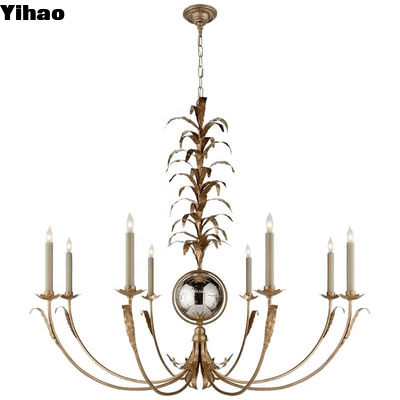 Vintage-Deckenmontage Leuchter Nickel/Brass/Bronze mit individueller Veredelung