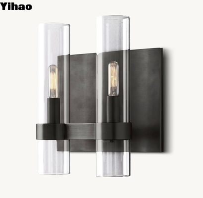 Kupferlicht Luxus einfaches Retro Schlafzimmer Bettwandlampe Ravelle Doppelschneider