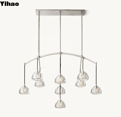 Glas-Stil Gold-Moderne Kristall-Kronleuchter mit Dimension D 122cm