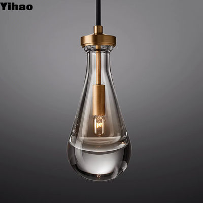 34*34*18cm Antike Verbrannte Messing Moderne Raumlampe mit Vier Ecken Glasstangen Durchsichtig