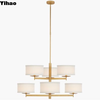 KS 5070 Walker Medium Zwei Stufe Kronleuchter Gold / Verbranntes Silberblatt mit 10 