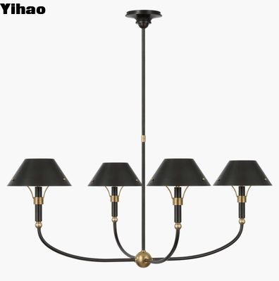 TOB 5725 Turlington-Kronleuchter mit Bogen Bronze und handgeschmiertes antikes Messing