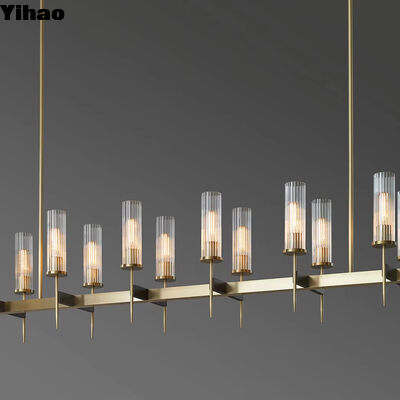 Nordic Brass Body Pendant Light mit 50000 Stunden Lebensdauer und einstellbarer Höhe für moderne Wohnzimmer