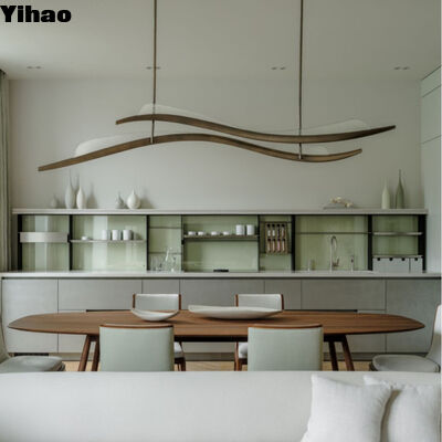 Messing-Körper Kristallschatten-Kronleuchter mit 3500K warmem weißem LED-Hängeleuchten für Hochdecken-Esszimmer