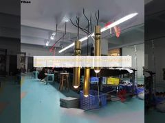 Industrielle Pendelleuchte mit Messingrahmen und Kristallschirm, E12-Sockel